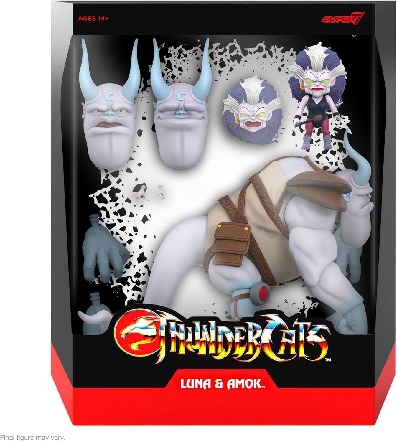 Super7 ULTIMATES! Thundercats Luna and Amok - 7" Thundercats Action Figures with Accessories Classic Cartoon Collectibles and Retro Toys
