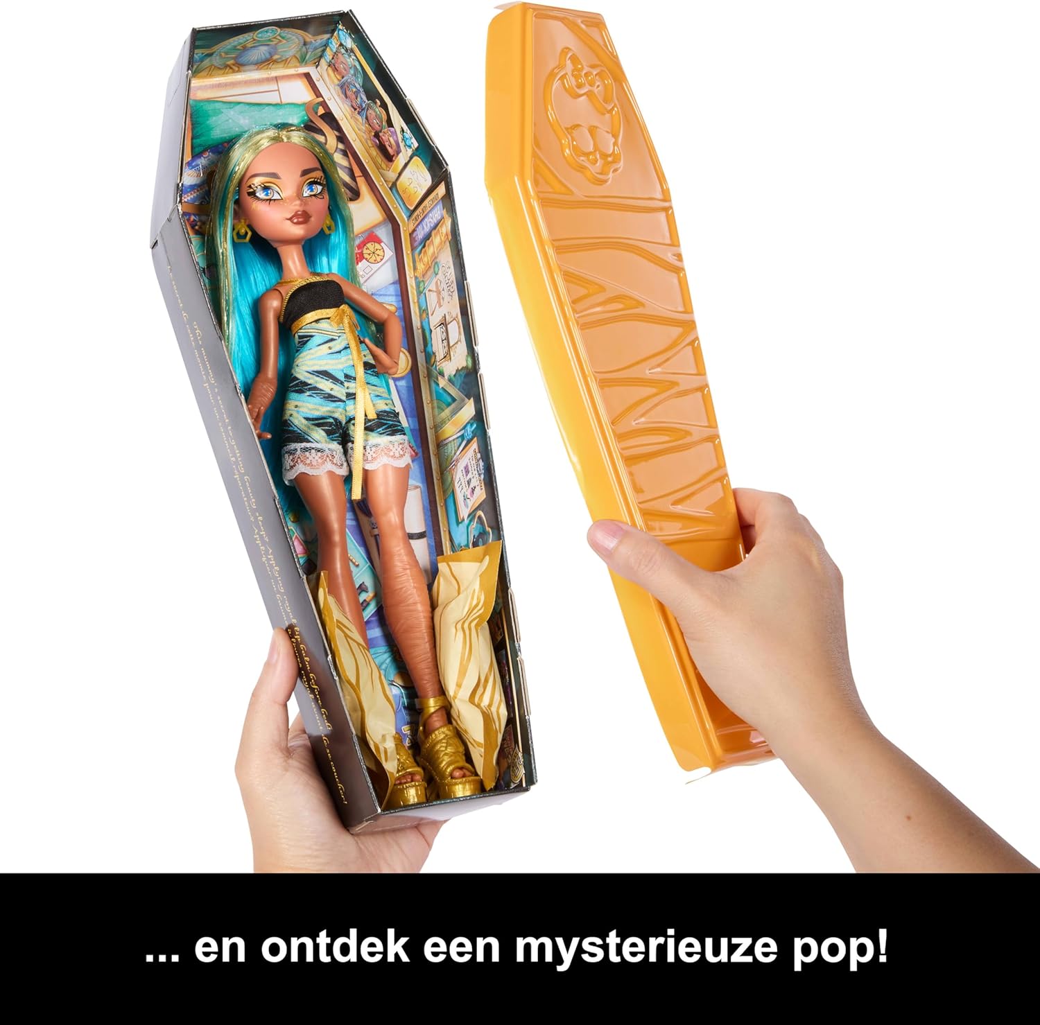 Monster High Geheimen Onder de Grond Poppen en Accessoires, Thema Spookachtig Slaapfeestje met Verrassingspop en 5 Verrassingen om uit te pakken (Personages kunnen variëren), HYV64