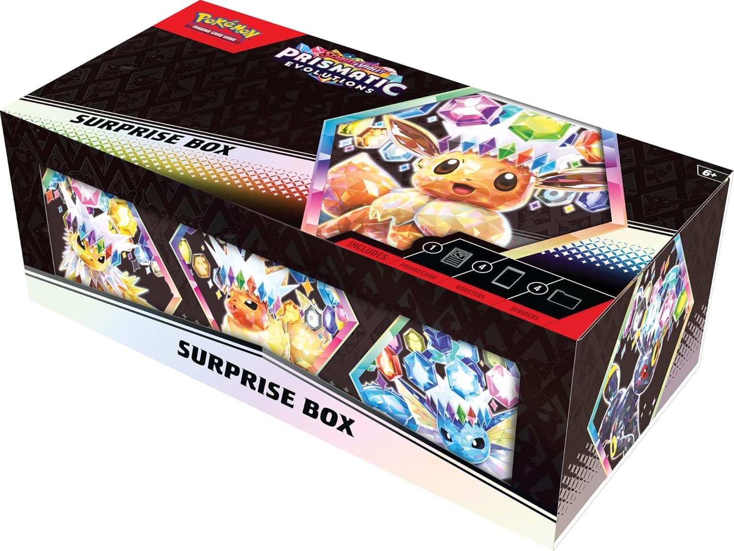 Pokémon TCG: Scarlet & Violet—Prismatic Evolutions Surprise Box (4 Booster Packs & 1 foil Promo Card