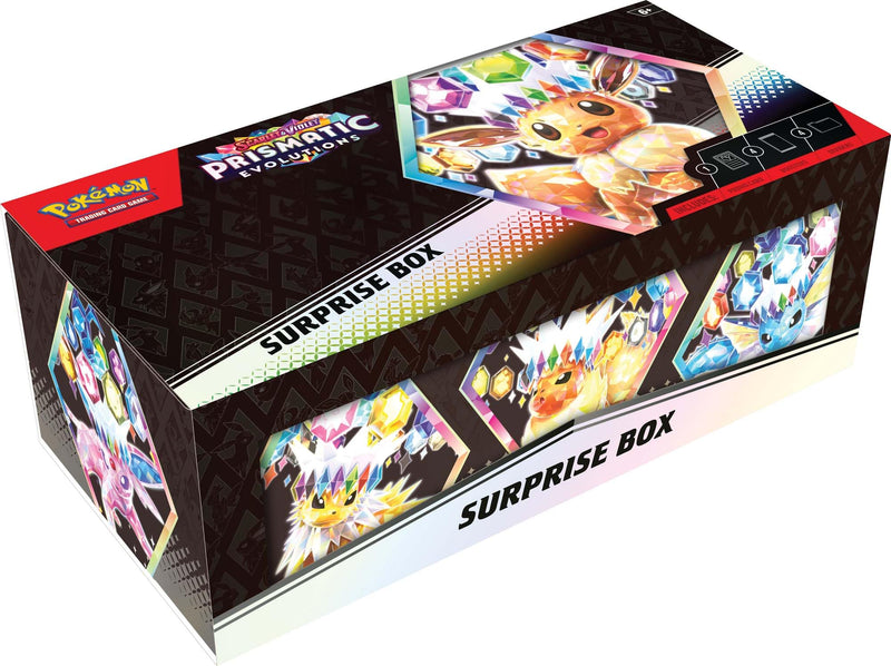 Pokémon TCG: Scarlet & Violet—Prismatic Evolutions Surprise Box (4 Booster Packs & 1 foil Promo Card