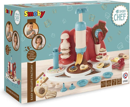 Smoby Chef - Easy Biscuits Factory - Fabrique à Gâteaux + Livre de Recettes - Atelier de Cuisine Enfant - Nombreux Accessoires - A Partir de 5 Ans - Fabrication Française