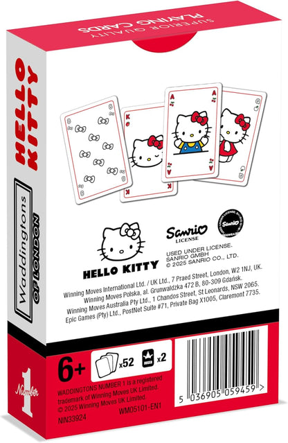 Waddingtons Number 1 Hello Kitty play fish, slap jack, crazy eights and rummy, Great Travel Companion, Gifts and Toys for Boys, Girls and Adults