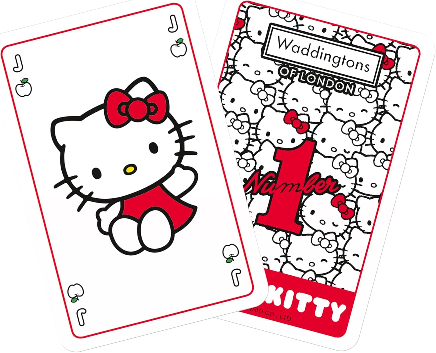 Waddingtons Number 1 Hello Kitty play fish, slap jack, crazy eights and rummy, Great Travel Companion, Gifts and Toys for Boys, Girls and Adults