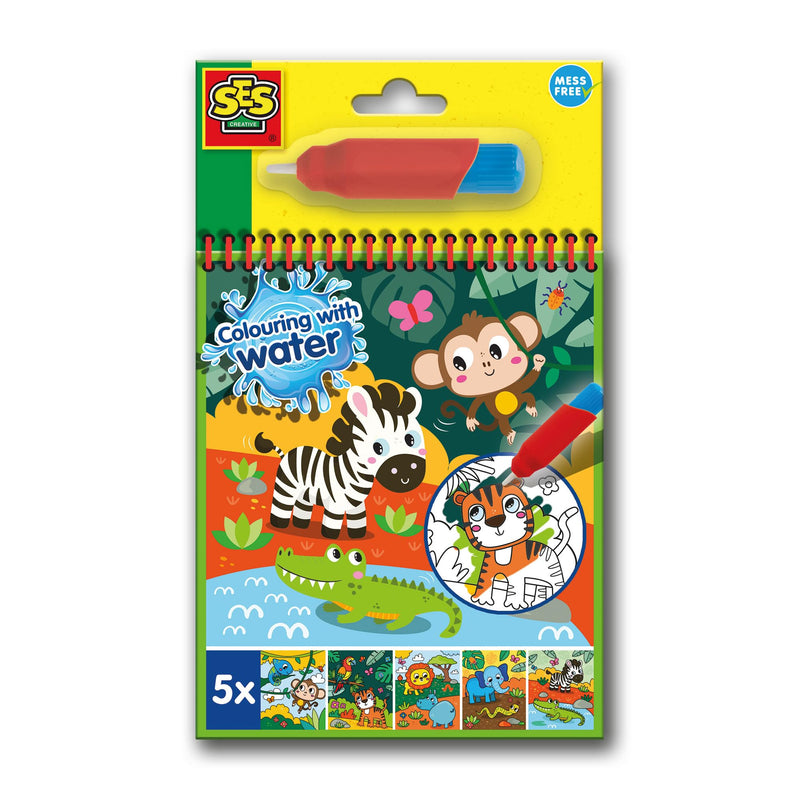SES Creative 00131 Kleurboek (met Waterborstel-Safari
