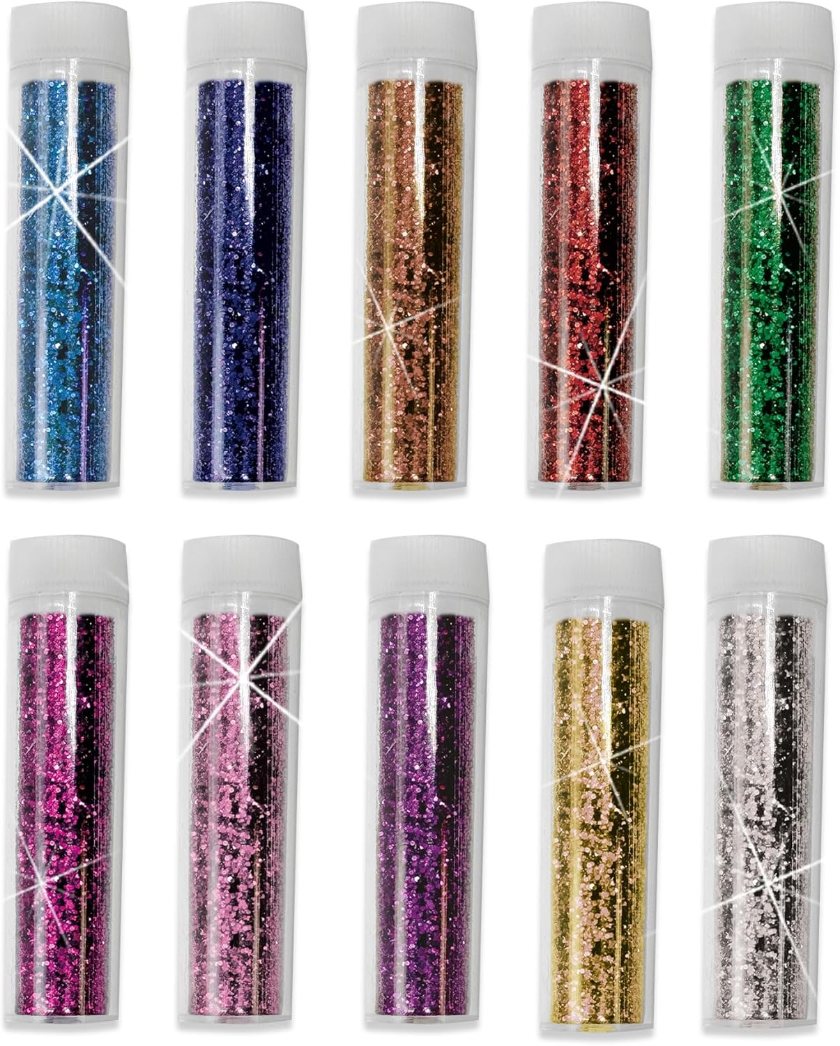 SES Creative 00252 Biologisch afbreekbare glitter-10 Kleuren