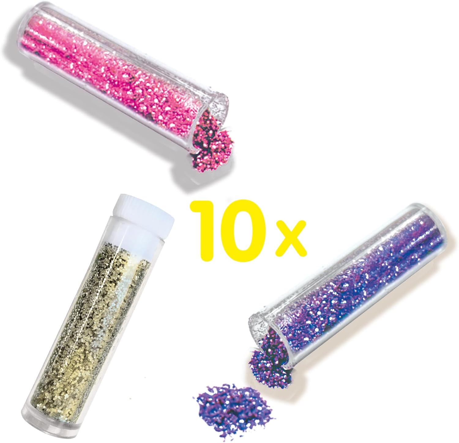 SES Creative 00252 Biologisch afbreekbare glitter-10 Kleuren