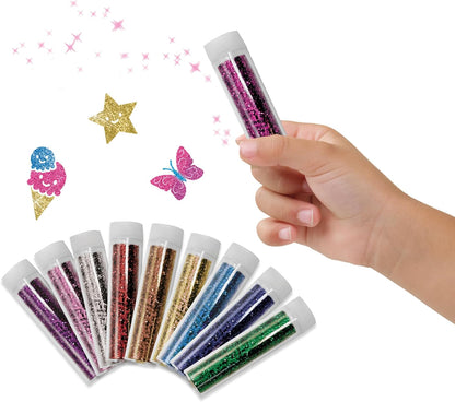 SES Creative 00252 Biologisch afbreekbare glitter-10 Kleuren