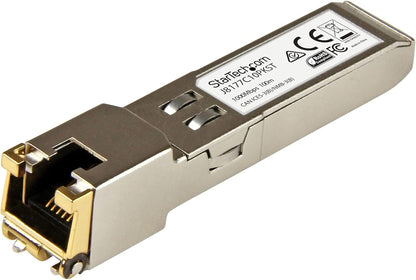 StarTech.com 10 pack HPE J8177C Compatible SFP Module - 1000BASE-T - SFP to RJ45 Cat6/Cat5e - 1GE Gigabit Ethernet SFP - RJ-45 100m - HPE 1810, 1820, 2530 (J8177C10PKST)