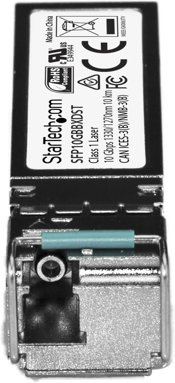 StarTech.com MSA Uncoded SFP+ Module - 10GBASE-BX - 10 Gigabit Ethernet Bi-Directional (BiDi) Fiber Single Strand SFP+ (Upstream) - LC 10km (SFP-10GB-BX-U-STA-ST)