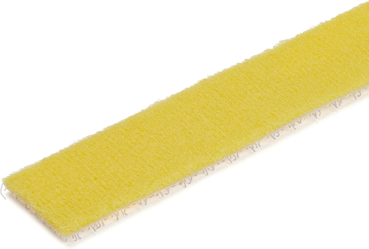 StarTech.com 25ft Hook and Loop Roll - Cut-to-Size Reusable Cable Ties - Bulk Industrial Wire Fastener Tape /Adjustable Fabric Wraps Yellow / Reusable Self Gripping Cable Management Straps (HKLP25YW)