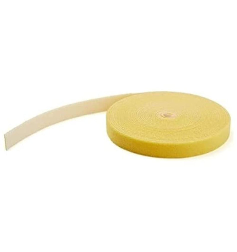 StarTech.com 25ft Hook and Loop Roll - Cut-to-Size Reusable Cable Ties - Bulk Industrial Wire Fastener Tape /Adjustable Fabric Wraps Yellow / Reusable Self Gripping Cable Management Straps (HKLP25YW)