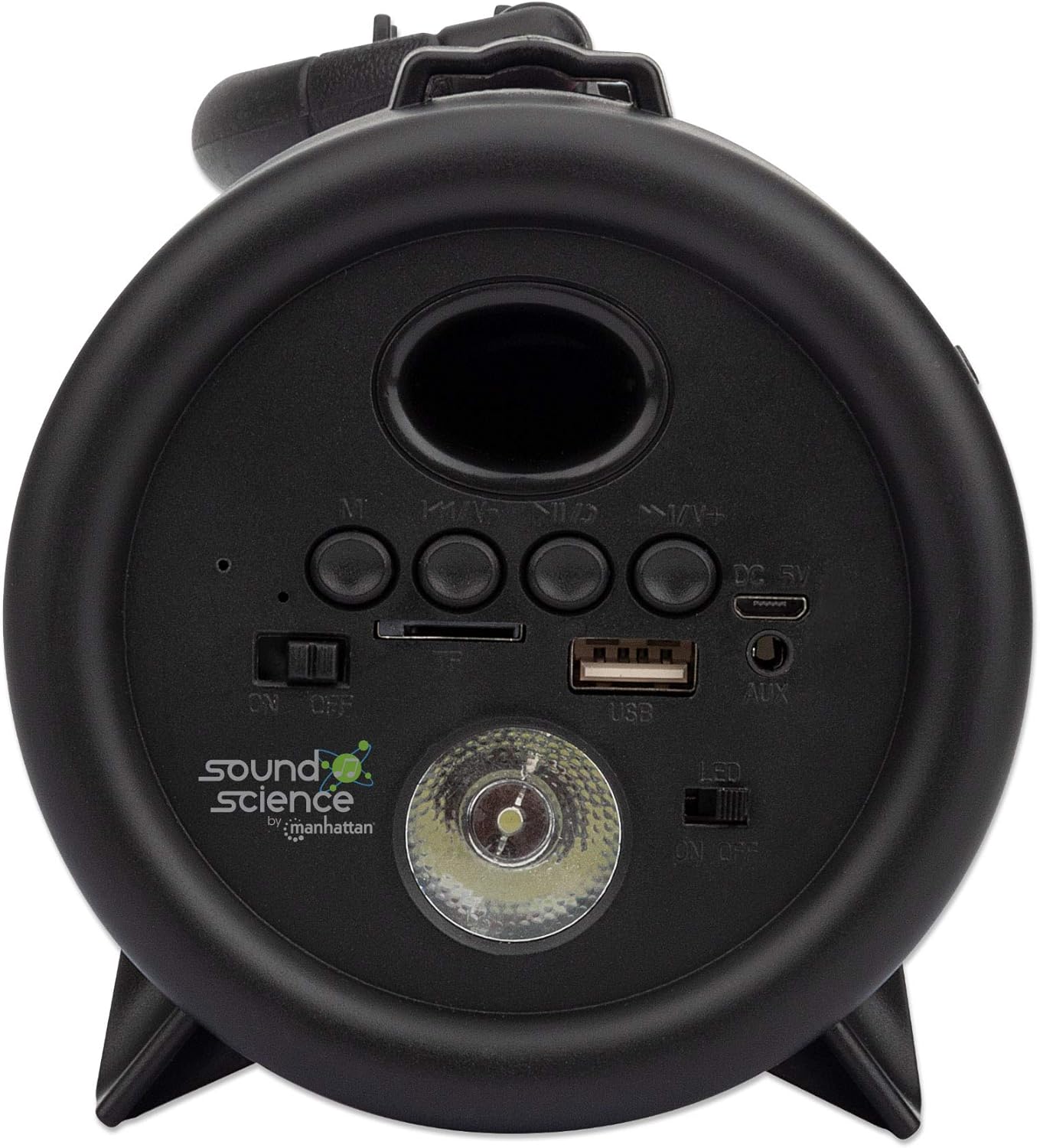 Manhattan - Products Sound Science Bluetooth Speaker with Torch - Wireless Bluetooth Speaker, Boom Box, FM, USB, Music - Military