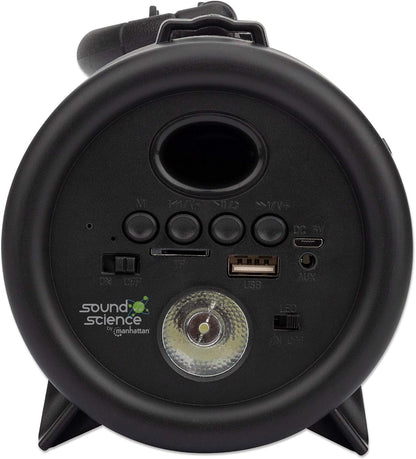 Manhattan - Products Sound Science Bluetooth Speaker with Torch - Wireless Bluetooth Speaker, Boom Box, FM, USB, Music - Military