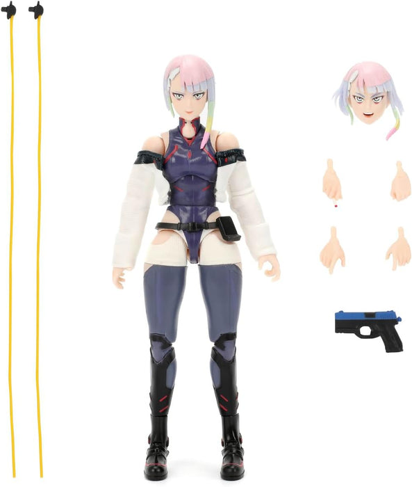 Jada Toys Cyberpunk Edgerunners Lucy Figure (14 cm) - Movable Collectible and Action Figure with Alternative Head, Hands and Accessories, for Fans and Collectors from 15 Years