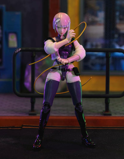 Jada Toys Cyberpunk Edgerunners Lucy Figure (14 cm) - Movable Collectible and Action Figure with Alternative Head, Hands and Accessories, for Fans and Collectors from 15 Years