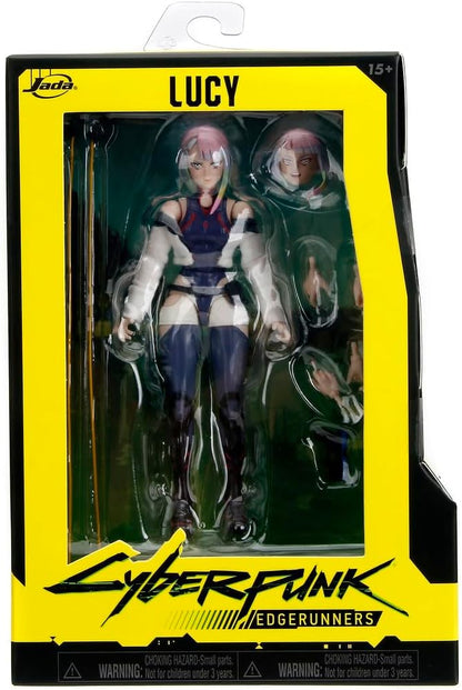 Jada Toys Cyberpunk Edgerunners Lucy Figure (14 cm) - Movable Collectible and Action Figure with Alternative Head, Hands and Accessories, for Fans and Collectors from 15 Years