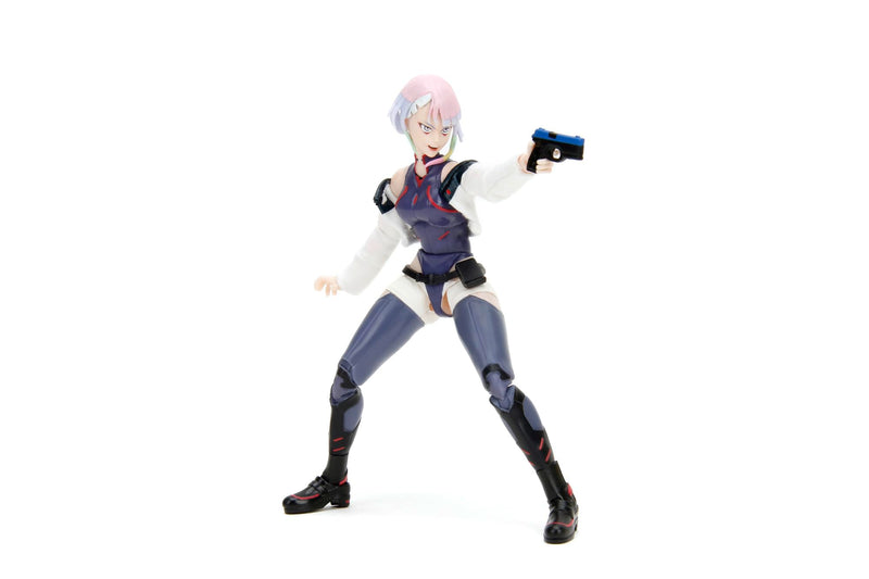Jada Toys Cyberpunk Edgerunners Lucy Figure (14 cm) - Movable Collectible and Action Figure with Alternative Head, Hands and Accessories, for Fans and Collectors from 15 Years