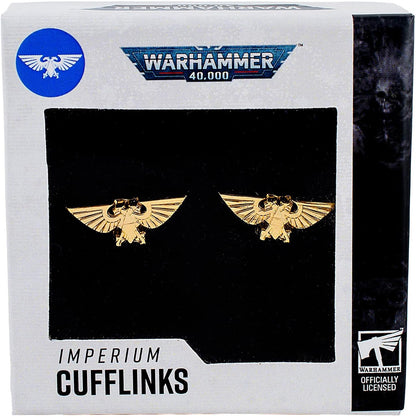Warhammer 40,000 Imperium Symbol Cufflinks – Officially Licensed Premium Metal Design Gift Jewellery