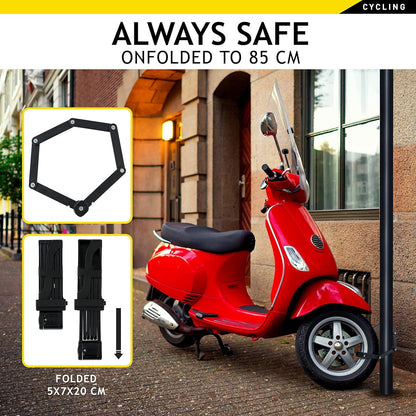 DUNLOP Sport Bicycle Lock Black 85 x 7 x 5 cm