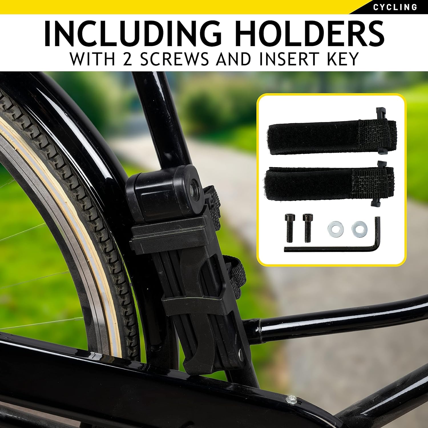 DUNLOP Sport Bicycle Lock Black 85 x 7 x 5 cm