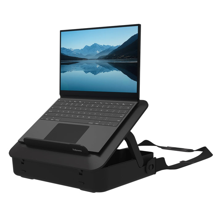 Fellowes Portable Laptop Stand Carry Case - Breyta™ 2-in-1 Design with 5 Height Adjustments - Ideal for Hybrid Work - 100% Recyclable