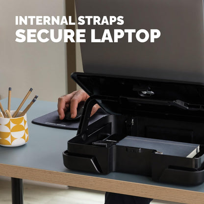 Fellowes Portable Laptop Stand Carry Case - Breyta™ 2-in-1 Design with 5 Height Adjustments - Ideal for Hybrid Work - 100% Recyclable