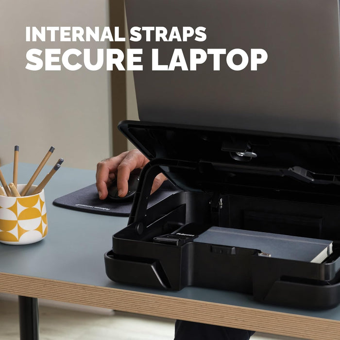 Fellowes Portable Laptop Stand Carry Case - Breyta™ 2-in-1 Design with 5 Height Adjustments - Ideal for Hybrid Work - 100% Recyclable