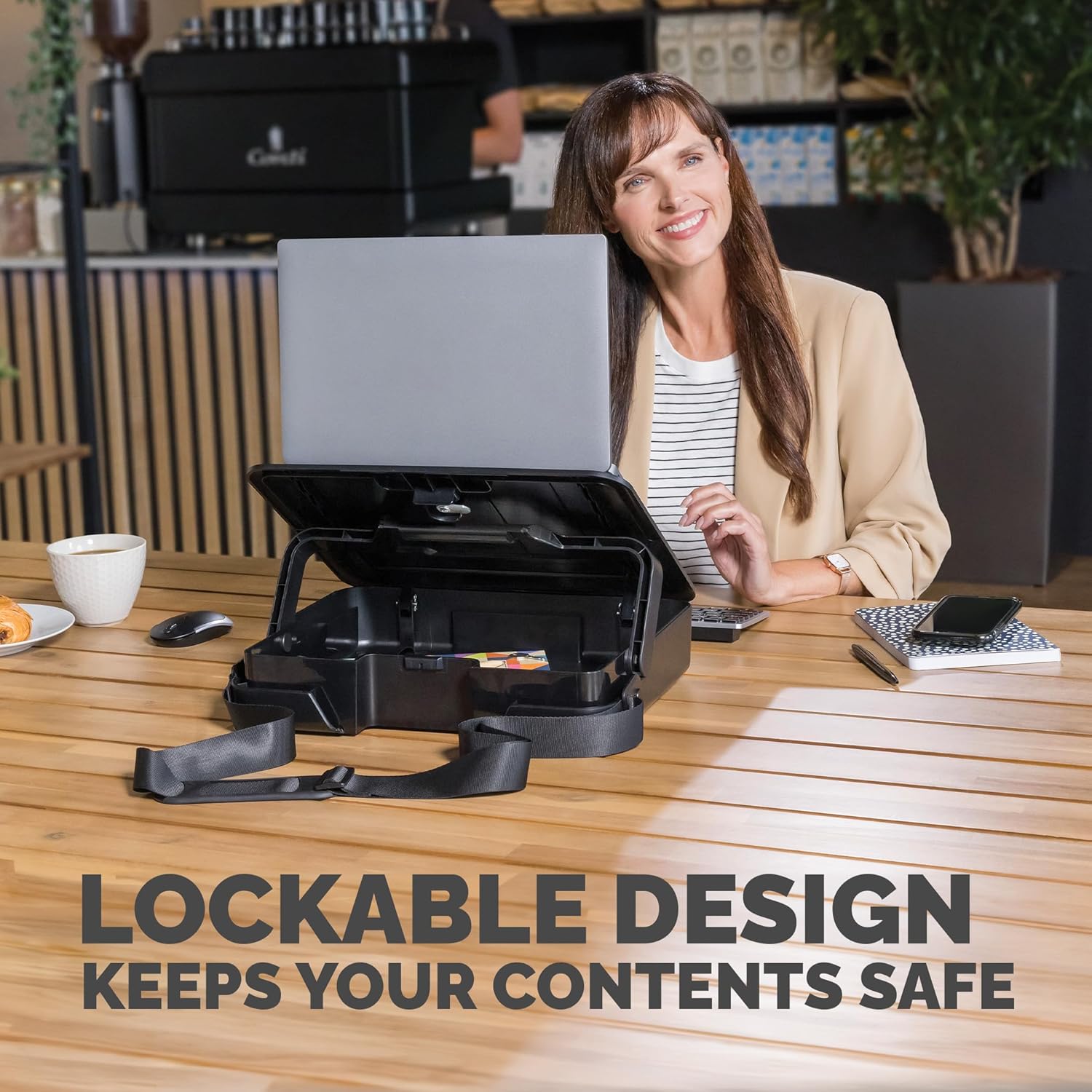 Fellowes Portable Laptop Stand Carry Case - Breyta™ 2-in-1 Design with 5 Height Adjustments - Ideal for Hybrid Work - 100% Recyclable