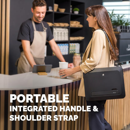 Fellowes Portable Laptop Stand Carry Case - Breyta™ 2-in-1 Design with 5 Height Adjustments - Ideal for Hybrid Work - 100% Recyclable