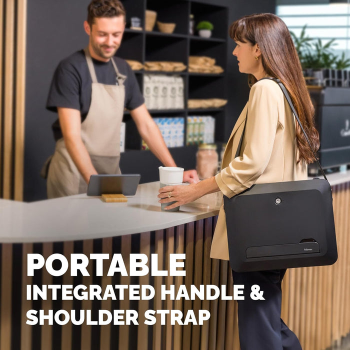Fellowes Portable Laptop Stand Carry Case - Breyta™ 2-in-1 Design with 5 Height Adjustments - Ideal for Hybrid Work - 100% Recyclable