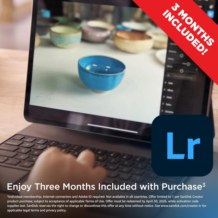 SanDisk Creator Phone Drive 128 GB (For iPhone, iPad, PC & Mac, Lightning & USB Type-C Connectors, up to 90 MB/s transfer, Automatic Backup, Password Protection, 3 Month Adobe Lightroom included