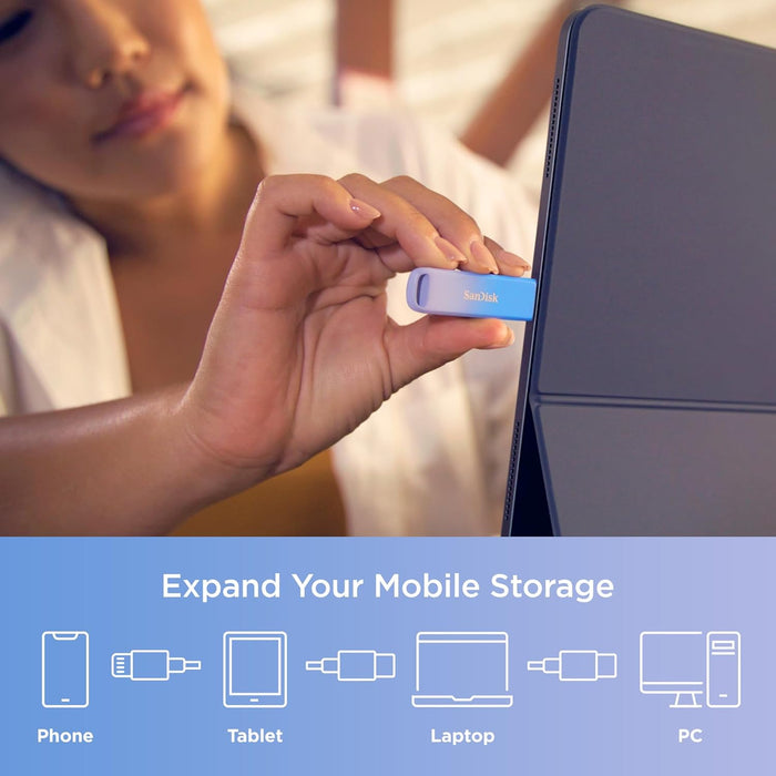 SanDisk Creator Phone Drive 128 GB (For iPhone, iPad, PC & Mac, Lightning & USB Type-C Connectors, up to 90 MB/s transfer, Automatic Backup, Password Protection, 3 Month Adobe Lightroom included