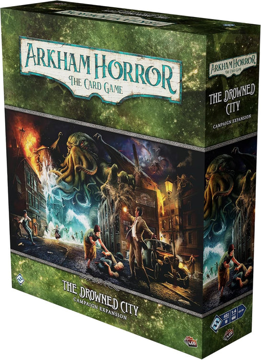 Fantasy Flight Games | Arkham Horror: The Drowned City Campaign Expansion | Card Game | Ages 14+ | 1-4 Players | 1-2 Hours Playing Time