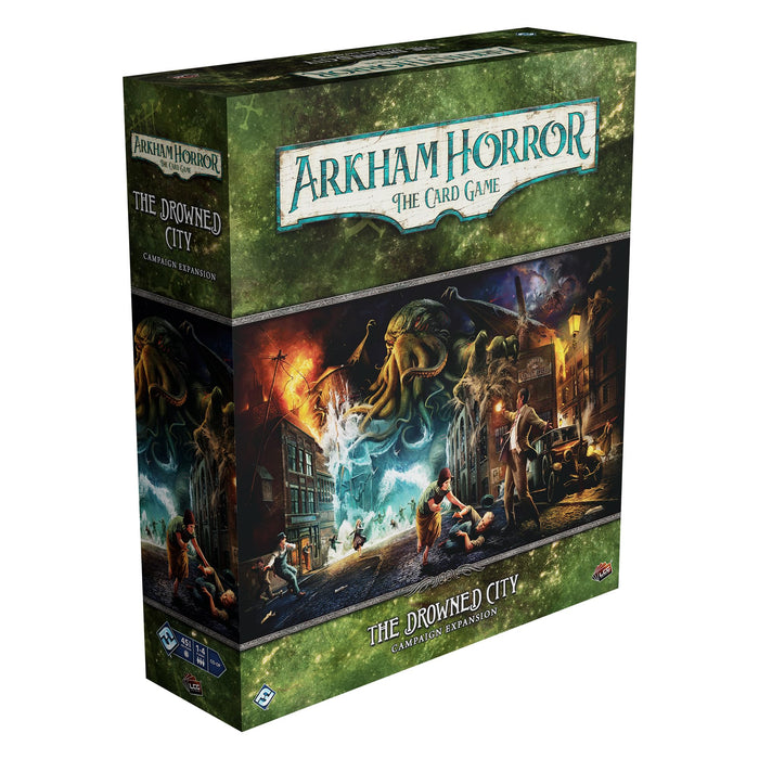 Fantasy Flight Games | Arkham Horror: The Drowned City Campaign Expansion | Card Game | Ages 14+ | 1-4 Players | 1-2 Hours Playing Time