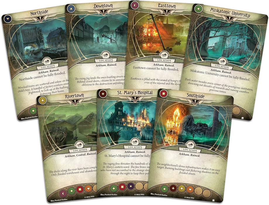 Fantasy Flight Games | Arkham Horror: The Drowned City Campaign Expansion | Card Game | Ages 14+ | 1-4 Players | 1-2 Hours Playing Time