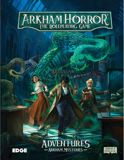Arkham Horror The Roleplaying Game Arkham Mysteries Adventure Book - Three Standalone Scenarios, Immersive RPG for Kids & Adults, Ages 14+, 2-6 Players, 1+ Hour Playtime, Made by Edge Studio
