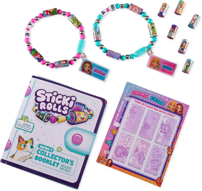 Sky Castle Sticki Rolls Anna & Erin BFF Pack, Wearable Sticker Bracelets, Friendship Bracelets, Collectable Toys