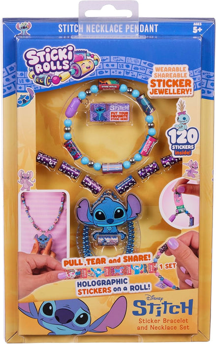 Sky Castle Sticki Rolls Stitch Pendant Pack, Wearable Sticker Jewellery, Collectable Toys, Disney Stitch