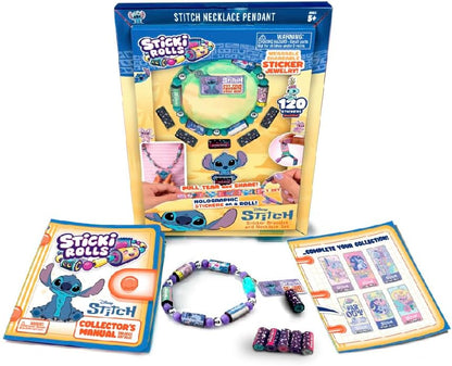 Sky Castle Sticki Rolls Stitch Pendant Pack, Wearable Sticker Jewellery, Collectable Toys, Disney Stitch, 15 x 3 x 23.5 cm