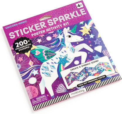 Unicorn Magic Sticker Sparkle Poster Activity Kit
