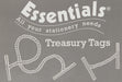 Whitecroft Essentials 27151/10 25 mm Metal Ended Treasury Tags - Green (Pack of 100