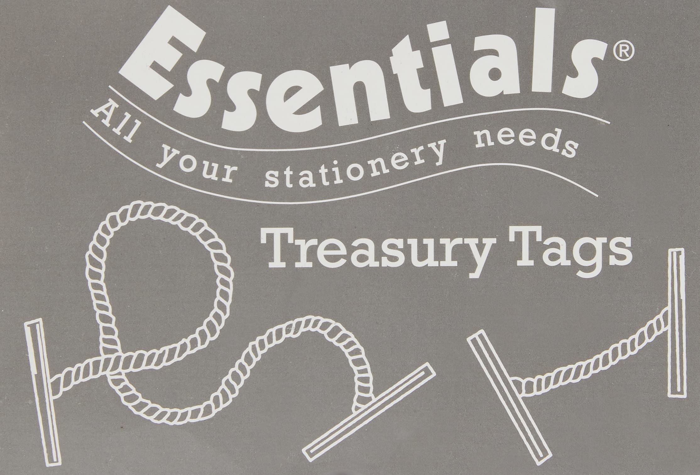 Whitecroft Essentials 27151/10 25 mm Metal Ended Treasury Tags - Green (Pack of 100