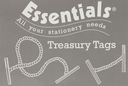 Whitecroft Essentials 27151/10 25 mm Metal Ended Treasury Tags - Green (Pack of 100
