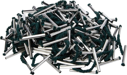 Whitecroft Essentials 27151/10 25 mm Metal Ended Treasury Tags - Green (Pack of 100