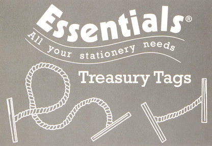 Whitecroft Essentials 27211/10 152 mm Metal Ended Treasury Tags - Green (Pack of 100