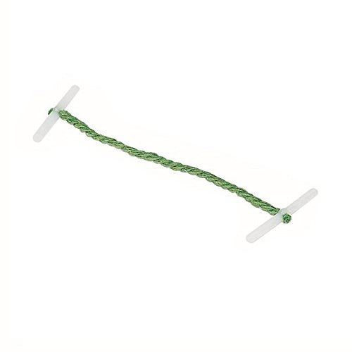 Whitecroft 27121/10 Essentials 101 mm Plastic Ended Treasury Tags - Green (Pack of 100