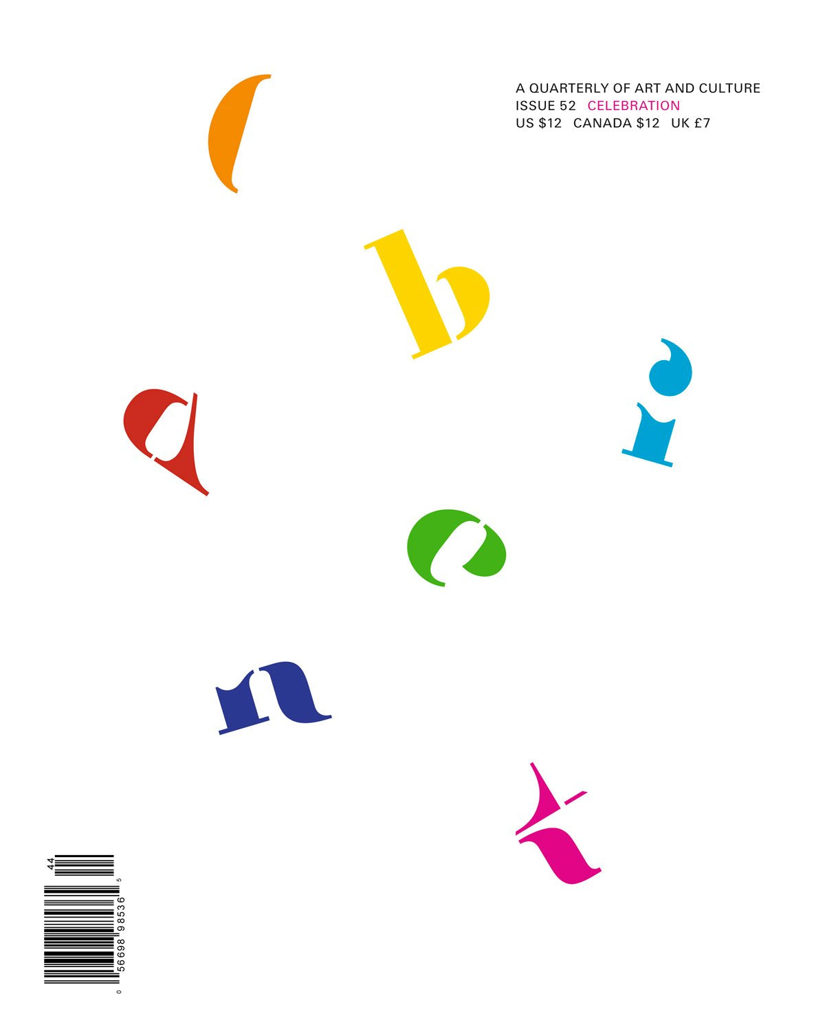 Celebration: A Quarterly of Art and Culture: 52 (Cabinet