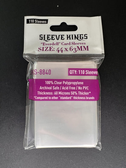 Sleeve Kings ftEverdell Mini Compatible Sleeves (44 X 63 MM) -110 Pack, 60 Microns (SKS-8840