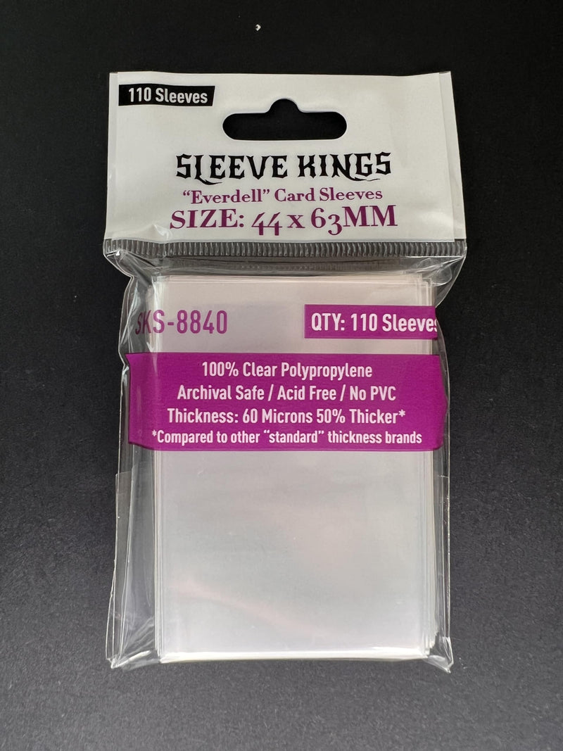 Sleeve Kings ftEverdell Mini Compatible Sleeves (44 X 63 MM) -110 Pack, 60 Microns (SKS-8840
