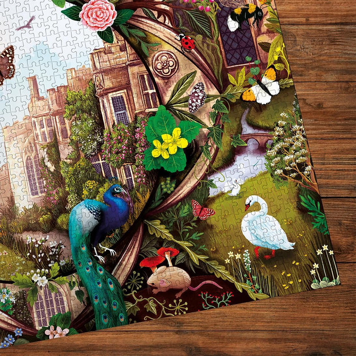 Gibsons Haddon Hall 1000 Piece Jigsaw Puzzle Peak District Nature British History Beautiful Colourful Artwork Sustainable Jigsaw for Adults Teens | Premium 100% Recycled Board Great Gift Gibsons Games
